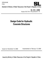 Design Code for Hydraulic Concrete Structures  SL19