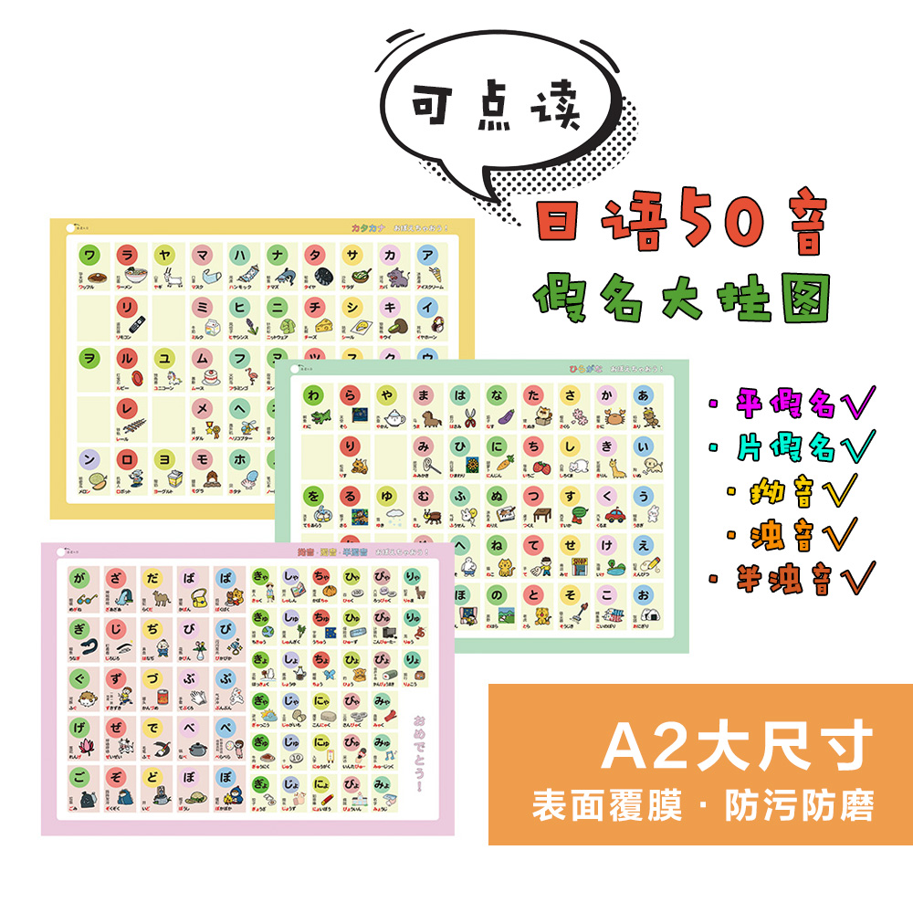 日語五十音·假名大掛圖