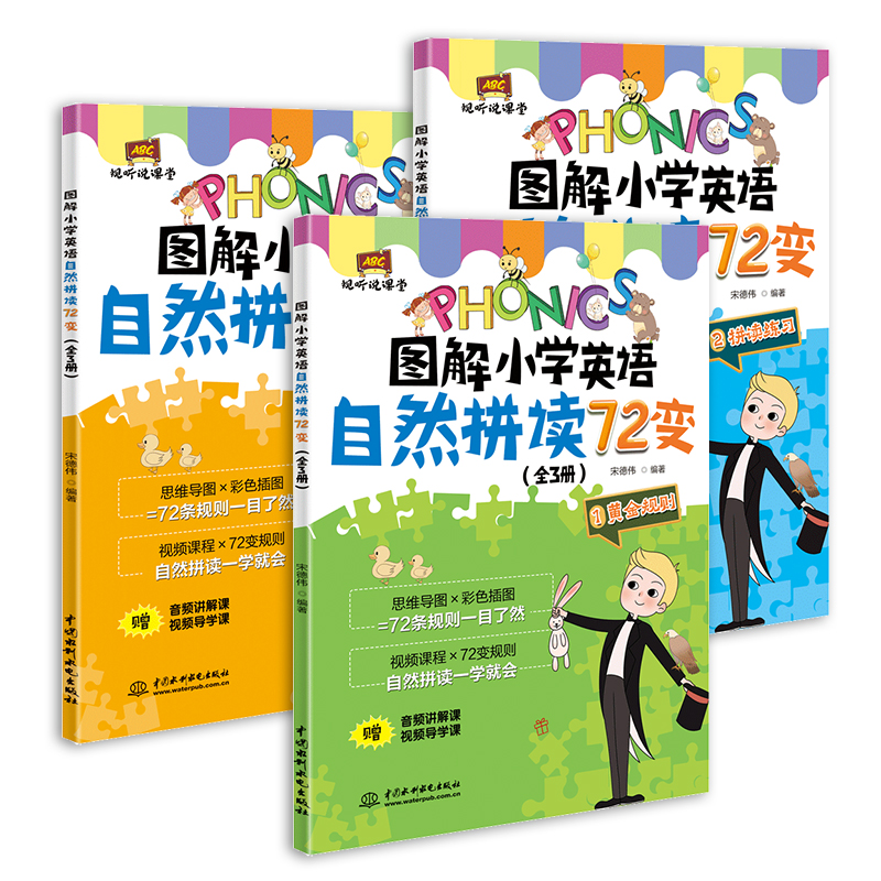 <b>圖解小學(xué)英語自然拼讀72變(全3冊(cè))(視</b>